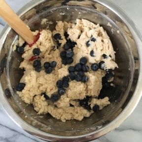 Gluten-free Paleo Blueberry Muffin batter